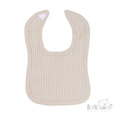 P4600-BI: Biscuit Ribbed Velcro Bib